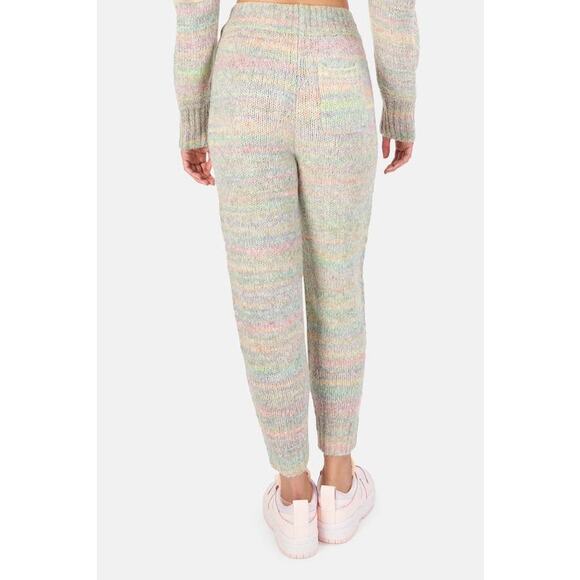 LoveShackFancy Olvera Autumn Rainbow Knit Wool Blend Jogger Lounge Pants XS NWT - Picture 2 of 7